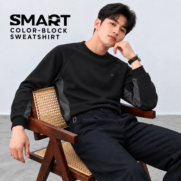 Áo Nỉ Nam COLOR-BLOCK SWEATSHIRT TORANO Phối Sườn Áo Phong Cách Nam Tính FWTW004