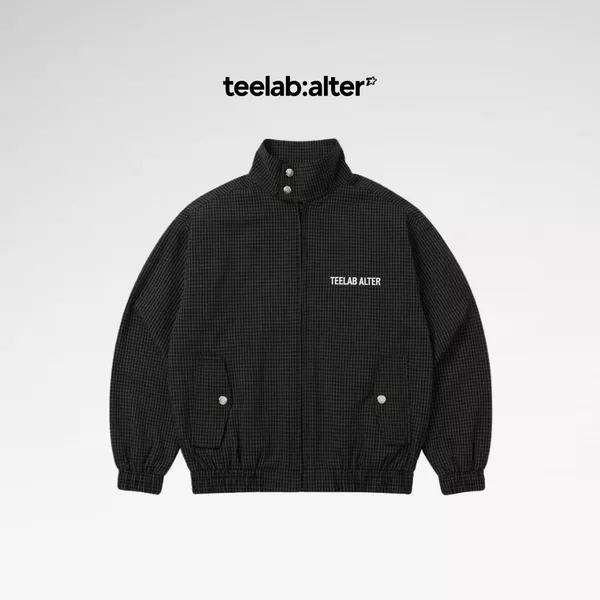 Áo Khoác Teelab Alter Windbreaker Checked Stand-Collar Jacket AK155