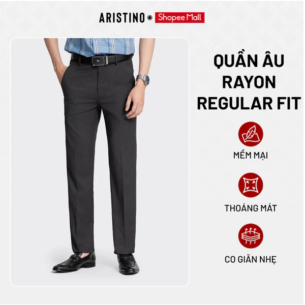 Quần âu nam ARISTINO BUSINESS dáng suông rộng thoải mái - 1TR0060Z