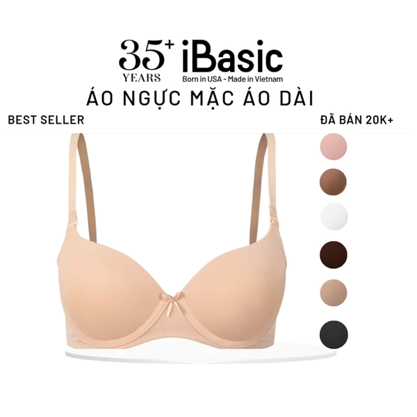 Áo ngực có gọng iBasic có mút mặc áo dài BRAW130