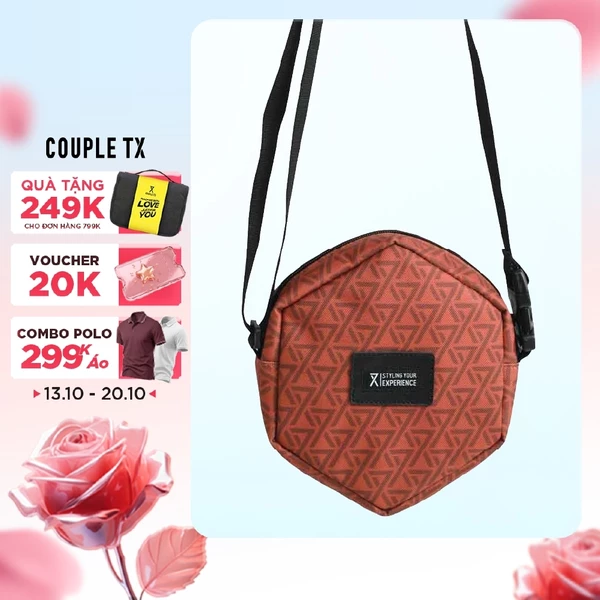 Túi Đeo Chéo Couple TX Lục Giác In Pattern X MBA 1033