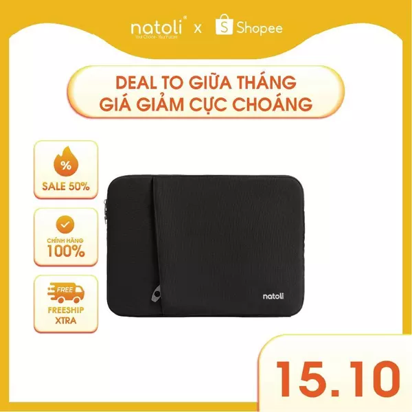 Túi Chống Sốc Laptop thương hiệu NATOLI đủ size dày dặn kháng nước BST Eager Laptop Bag T7