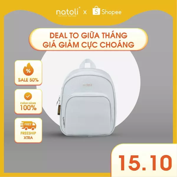 Balo mini nữ Thương hiệu NATOLI, nhỏ gọn chống nước cao cấp BST Sweetie Pie Backpack B6
