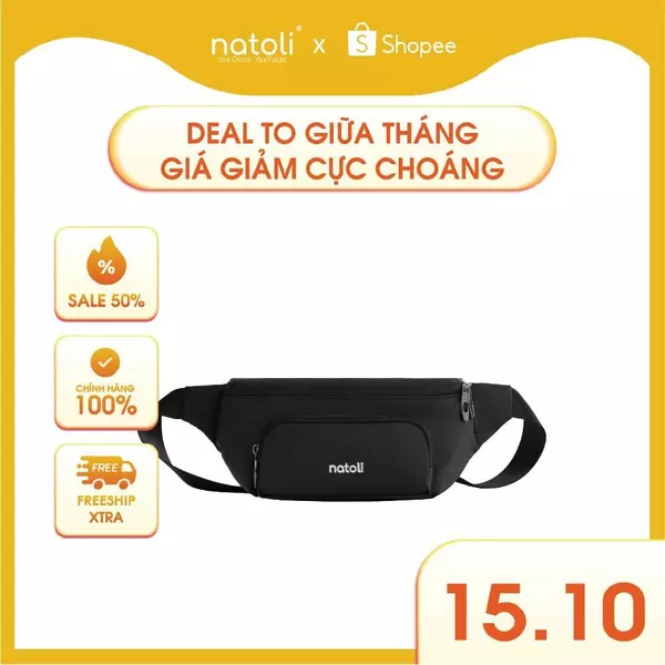 Túi bao tử nam nữ chính hãng NATOLI nhiều ngăn chống nước thời trang cao cấp - Cali Cross Bag T14