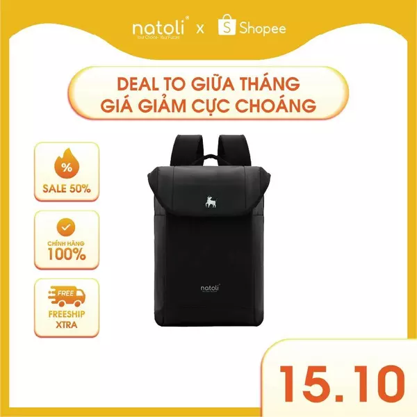 Balo laptop chống nước Thương hiệu NATOLI có ngăn sạc pin, chống sốc BST Classic Versatility Backpack B18