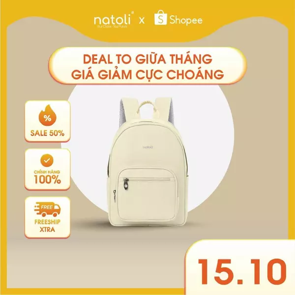 Balo nữ cute thời trang NATOLI hàn quốc, đi học, đi chơi BST Dreamy Teddy Bear School Backpack B16