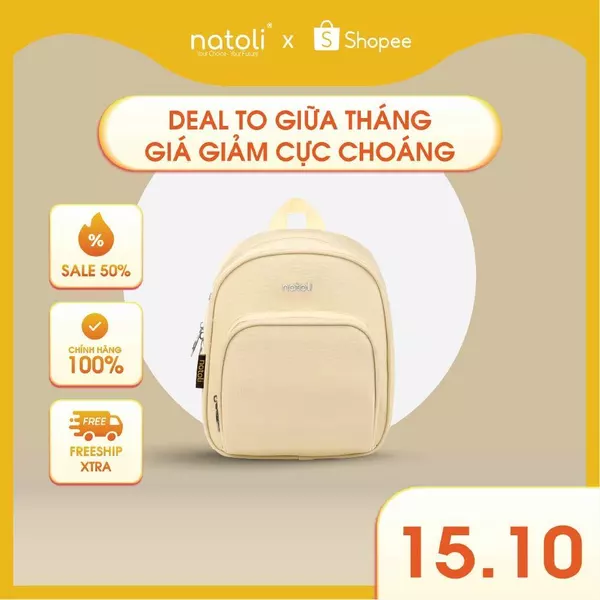 Balo nhỏ nữ thời trang NATOLI, nhỏ gọn chống nước cao cấp BST Sweetie Pie Backpack B6