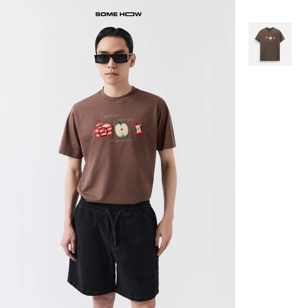  Áo Thun Nam Regular Cool Fab Apple Rights, Chất Vải CooLFabric Thoải Mái, AT0308, SOME HOW STORE