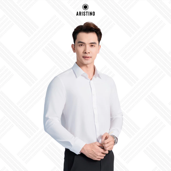 ARISTINO Áo Sơ Mi Nam Trắng Slim Fit Cao Cấp Gọn Dáng Thanh Lịch Chỉn Chu ALS2290Z2