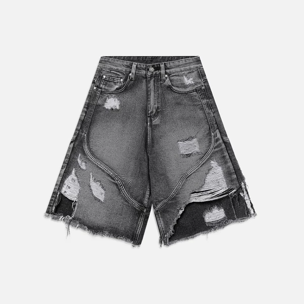 Quần NEEDS OF WISDOM Rebel Edge Jorts - Washed Black - Local Brand Chính Hãng