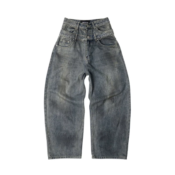 DOUBLE-WAISTED BAGGY JEANS / QUẦN JEAN HAI LƯNG / BLUEROCK