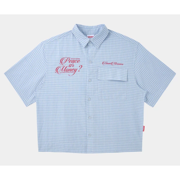 ÁO SƠ MI BOXY TAY NGẮN U2M2 - PEACE OR MONEY SHIRT