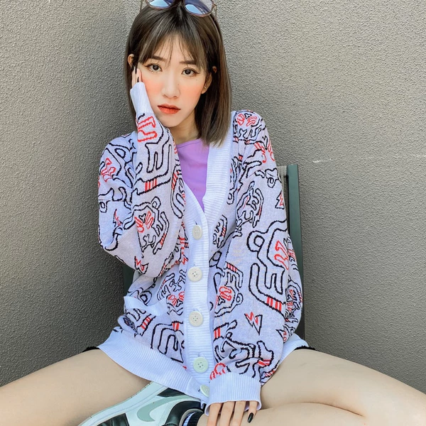Áó khoác cardigan nam nữ hoạ tiết hổ Birdy