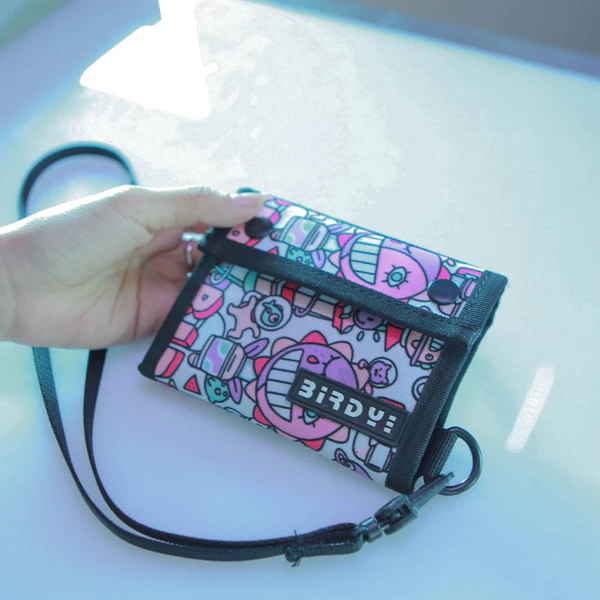 Ví Vải Đứng Nữ Phối Màu Polyester Birdybag - Local Brand Chính Hãng - Chống Thấm Nước