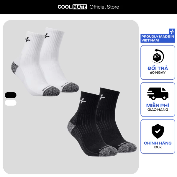 [MUA 2 GIẢM 5%]Combo 2 Tất Thể Thao Seamless Cổ Dài êm ái siêu bền Coolmate