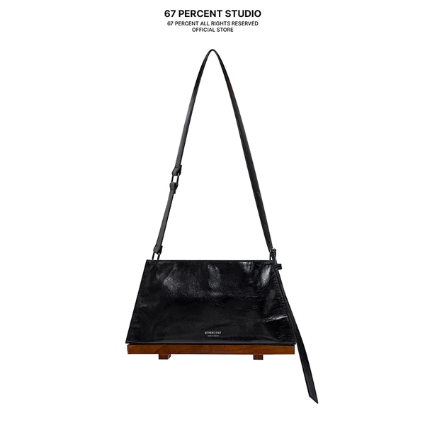 Túi da đế gỗ phong cách nhật bản chính hãng 67% - BIG GETA BAG