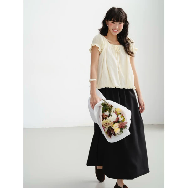DOB - Áo kiểu nữ dáng bí chất liệu cotton Ena