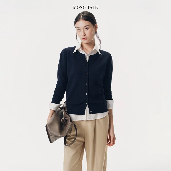Áo cardigan trơn len lông thỏ The Soft Cardigan Mono Talk - MCS26W-T30010FB