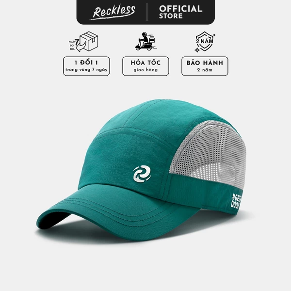 Mũ/Nón chạy bộ nam/nữ FLK - Pulse Running Cap - Vải Nylon trượt nước chống nắng 50+ UPF - Thương hiệu Recklesstripwear
