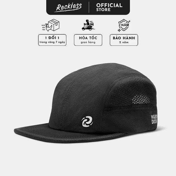 Mũ/Nón chạy bộ Unisex Thương hiệu Recklesstripwear FLK Sidewind Running Cap - Vải Nylon trượt nước, chống nắng 50+ UPF