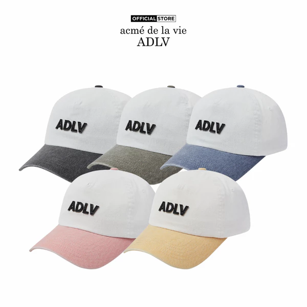 Mũ Bóng Chày ADLV Pigment Leather Patch màu than chì/xanh lá/hồng/vàng/xanh dương - Hàng chính hãng