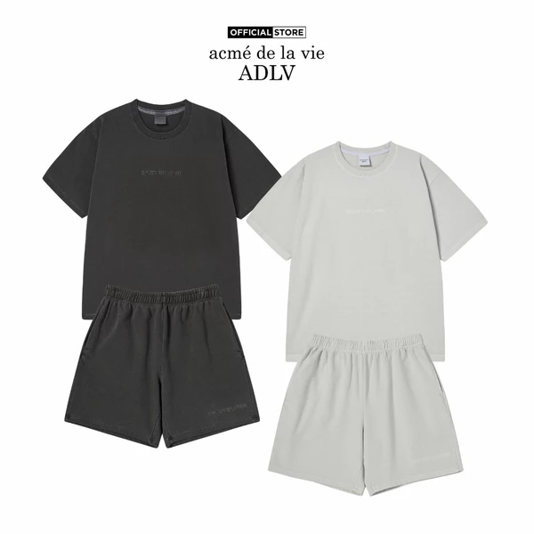 Bộ quần áo ADLV Simple Logo Pigment màu than chì/xám nhạt - Hàng chính hãng
