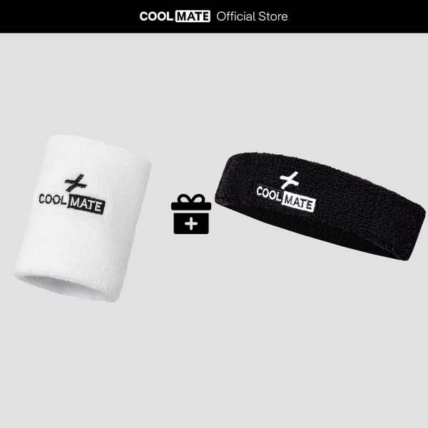 Set quà tặng Băng tay Wirstband + headband thể thao mềm mại, thấm hút - Coolmate