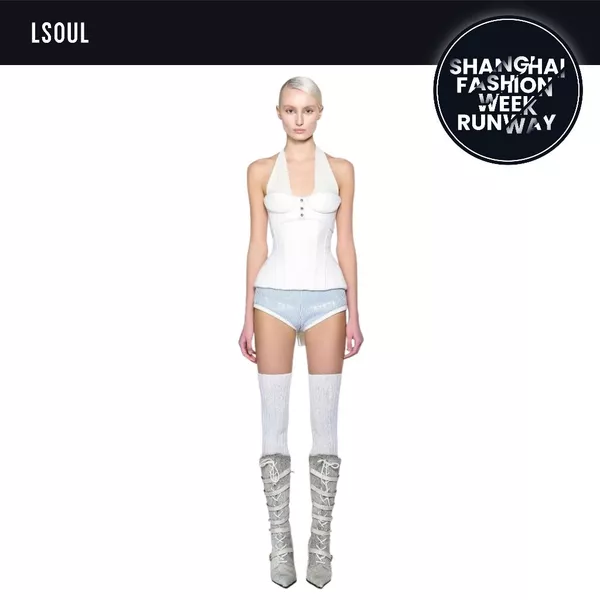 LSOUL Maris Top Áo Corset Form Cổ Yếm Phối Dây Da + Yeom Bottom Jeans Baggy A25072829 J25070822