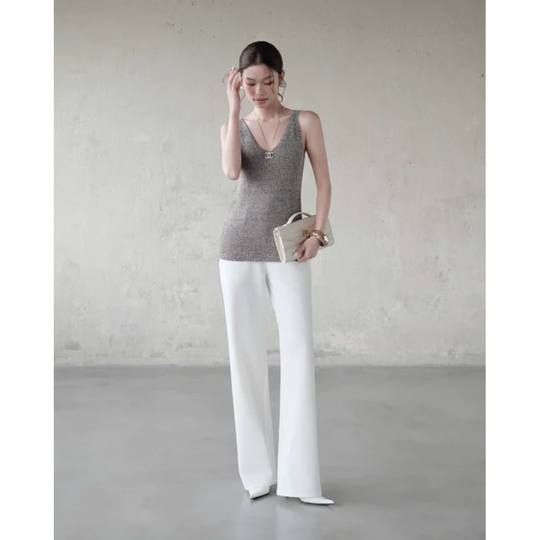 RUBIES Colin Pants - Quần Dài Nữ Vải Jean Cotton Ống Suông Đứng