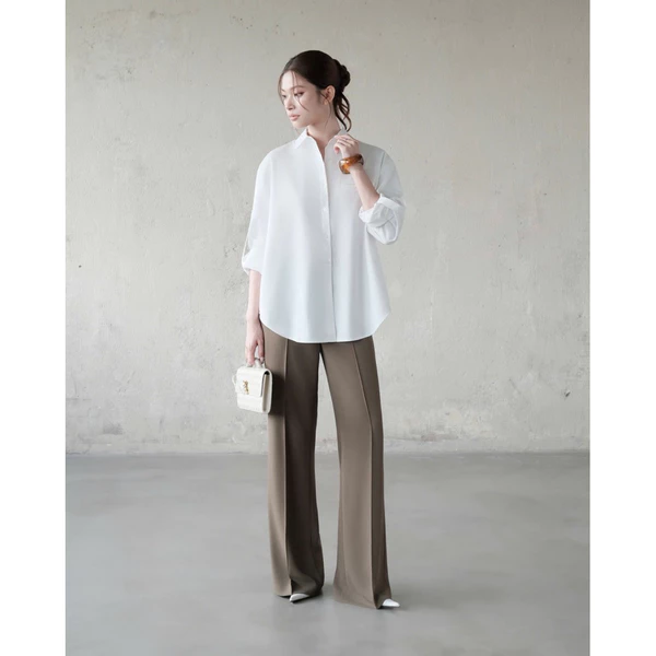 RUBIES Tira Pants - Quần Dài Nữ Vải Nữ Hoàng Ống Suông Loe