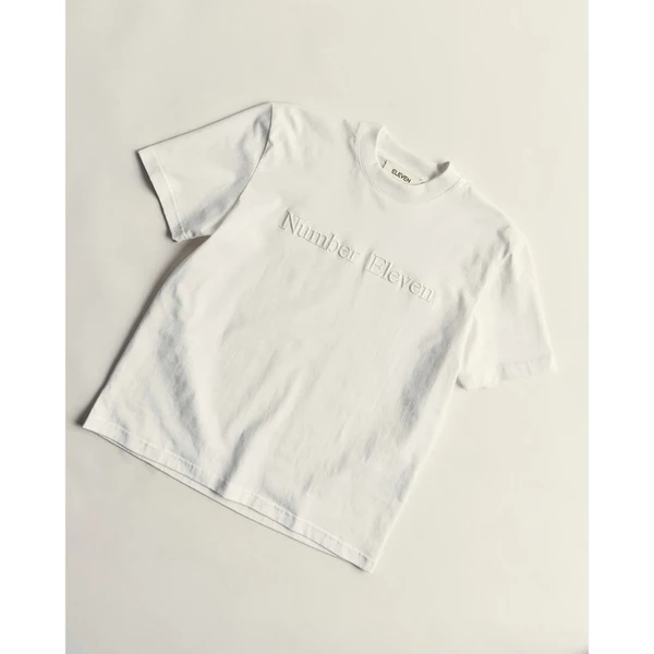 Eleven - Áo Thun Unisex Nam Nữ Thêu Number Eleven | Màu Trắng