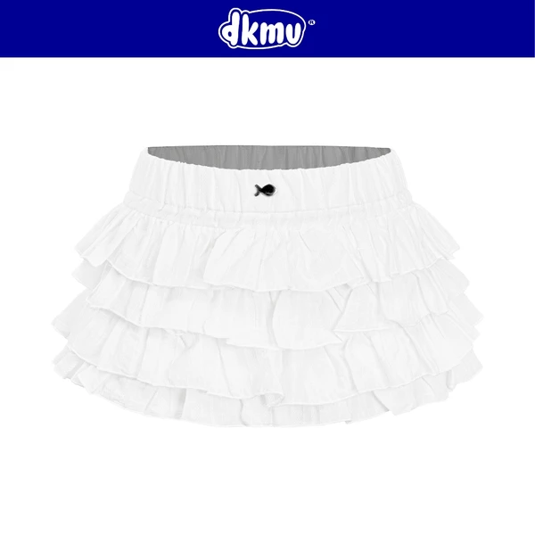 Chân váy tầng ngắn dáng xoè DKMV nhún bèo điệu đà kèm quần bảo hộ bên trong logo cá đáng yêu Brenna Skirt | K-V11