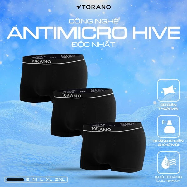 Combo Quần Lót Nam Torano Cao Cấp Men's UnderWear, Quần Sịp kháng khuẩn vải Siêu Đẹp DAUP006