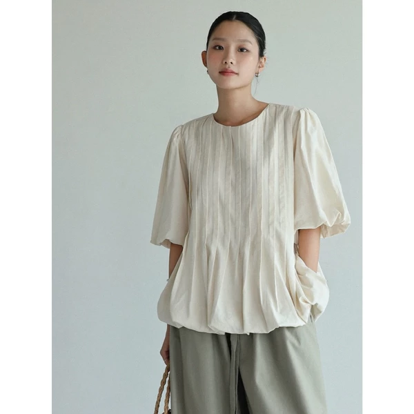 Áo babydoll xếp ly form bí tay phồng 𝐒𝐎𝐌𝐒 | 𝐋𝐮𝐦𝐞𝐧 𝐓𝐨𝐩