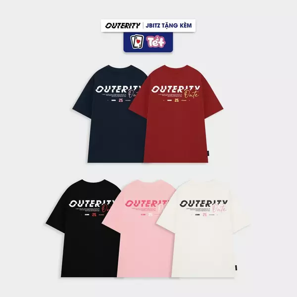 Áo Thun Outerity Signature 25 Form Oversize / 100% Cotton Nam Nữ Unisex Form Rộng Local brand