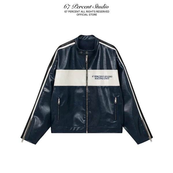 Áo Khoác Da Biker Chất Liệu Faux Leather Chính Hãng 67PERCENT/67% - Y125ZR LEATHER JACKET