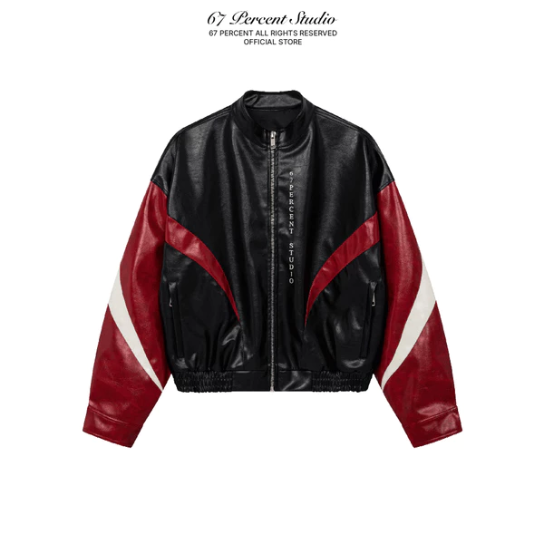Áo Khoác Da Biker Chất Liệu Faux Leather Chính Hãng 67PERCENT/67% - RGV120 LEATHER JACKET