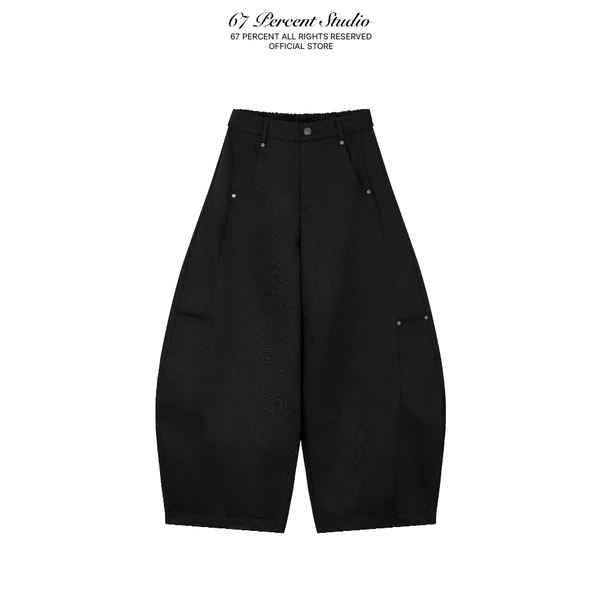 Quần Dài Ống Cong Chất Liệu Kaki Chính Hãng 67PERCENT/67% - COCOON KAKHI PANTS