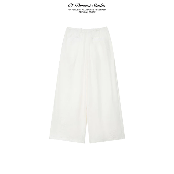 Quần Vải Linen Form Baggy Unisex 67PERCENT / 67% - LINEN BOX PLEATED PANTS