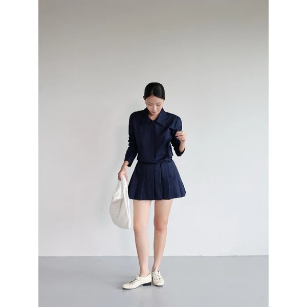 Đầm sơmi babydoll xếp ly ngắn | 𝐒𝐎𝐌𝐒 | 𝐒𝐲𝐫𝐚 𝐃𝐫𝐞𝐬𝐬