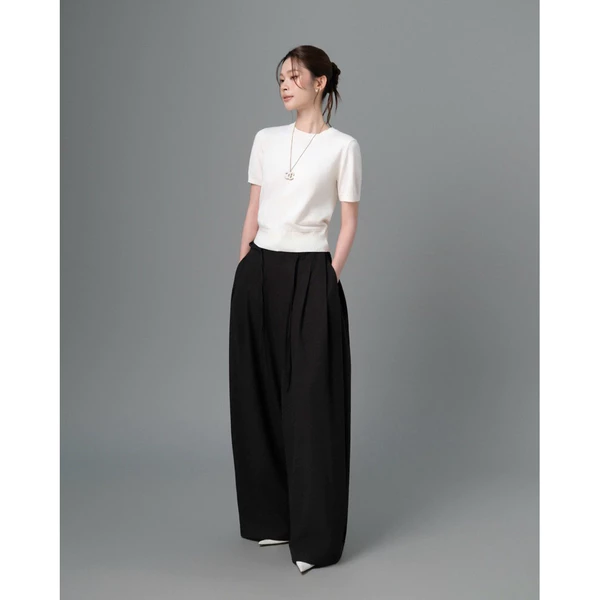RUBIES Rebec Pants - Quần Dài Nữ Cạp Trễ Ống Rộng Thụng Kèm Dây Belt