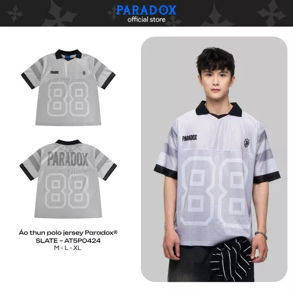 Áo thun polo jersey SLATE vải mesh AT5P0424