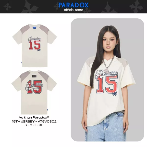 Áo thun 15TH JERSEY TEE CREAM Cotton PARADOX AT5V0302