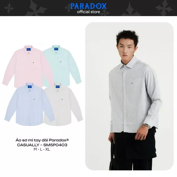 Áo sơ mi tay dài CASUALLY LONGSLEEVE SHIRT Cotton Oxford PARADOX SM5P0403