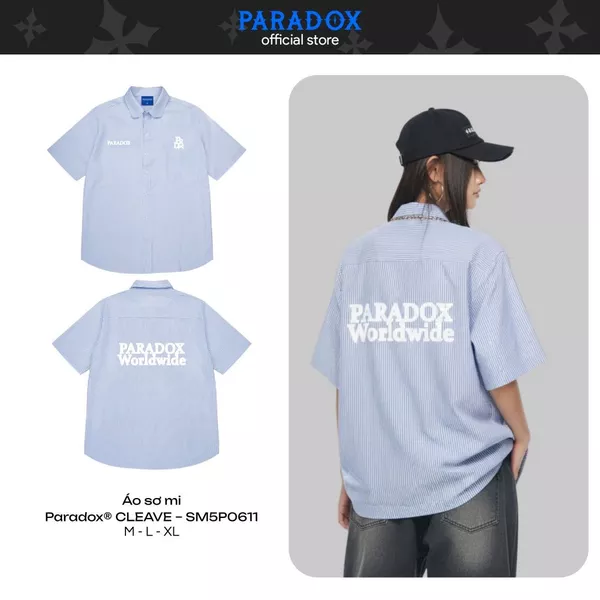 Áo sơ mi tay ngắn CLEAVE SHIRT Cotton Oxford PARADOX SM5P0611
