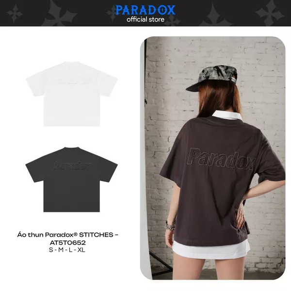 Áo thun form Boxy STITCHES TEE Cotton PARADOX AT5T0652