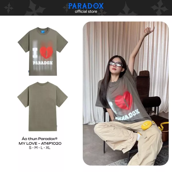 Áo thun MY LOVE CHARCOAL Cotton PARADOX AT4P1020