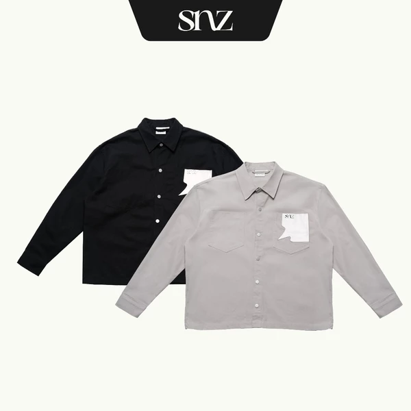 Áo Sơ Mi Oversized SNAZZY Unisex Chất Liệu Denim Chính Hãng - SHEEP BUTTON UP