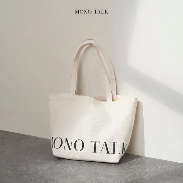 Túi Vải Canvas (màu trắng) MONO TALK MACC25S-P10004TK-WH-F