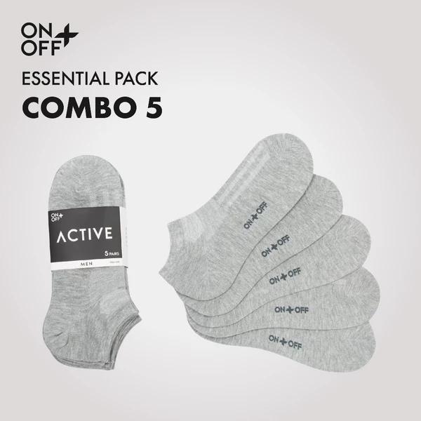 Combo 5 đôi tất vớ nam không cổ mỏng mịn Cotton thoáng khí thấm hút mồ hôi - ONOFF 18AP23A005